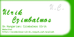 ulrik czimbalmos business card